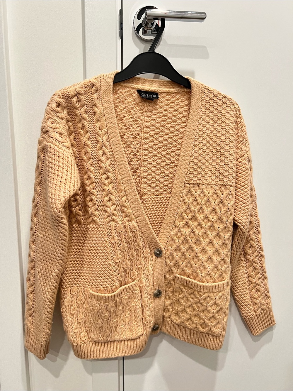 Topshop Women's Chunky Cable Knit Cardigan